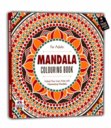 Mandala Art Book For Adults Tear Out Sheets (Art Coloring, Drawing, Painting For Stress Relieving, Relaxing & Meditation) High Quality Big 160 Gsm For Frame After Colouring-Namaskar Kids - Dista