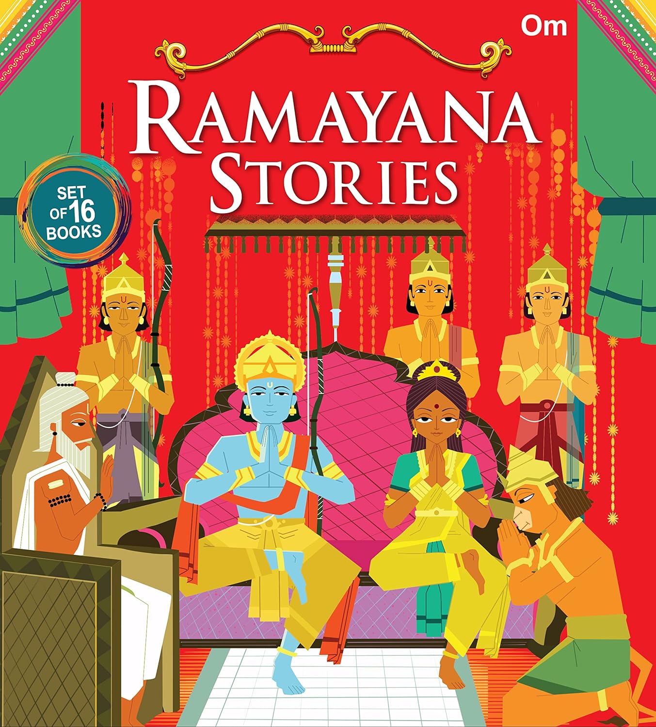 Ramayana Stories Set of 16 Books (English) BOX - Om Books - Distacart