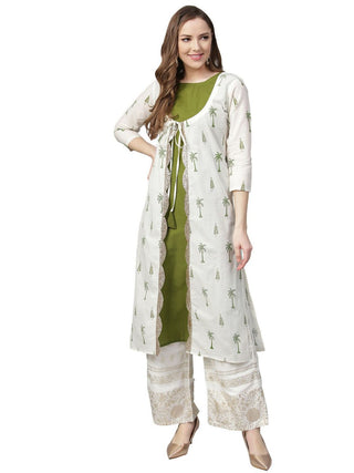 Ahalyaa Women's Traditional wear Kurta - Off White - Distacart