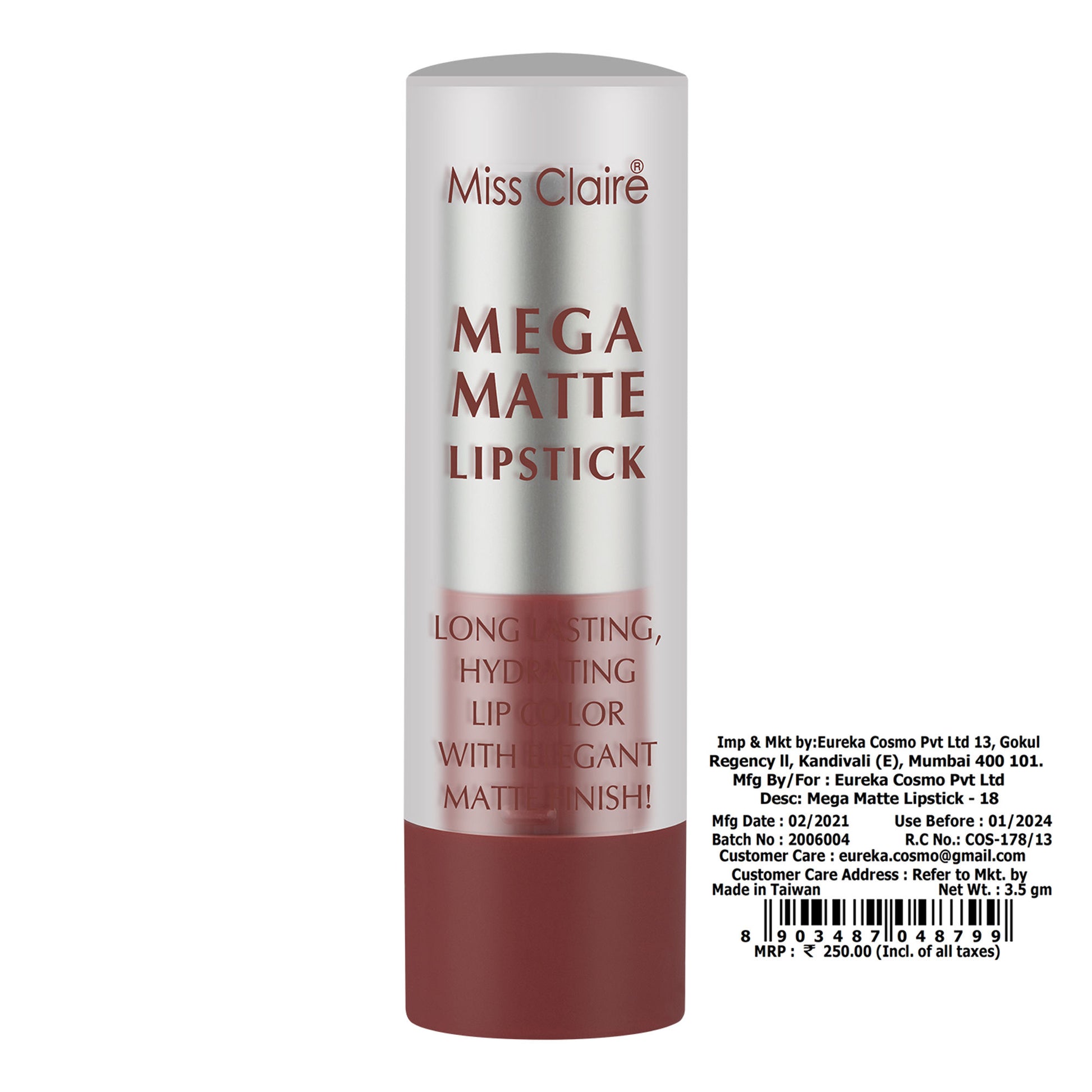 Miss Claire Mega Matte Lipstick - 18 - Distacart