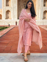 Thumbnail for Kalini Floral Embroidered Kurta With Trousers & Dupatta - Distacart