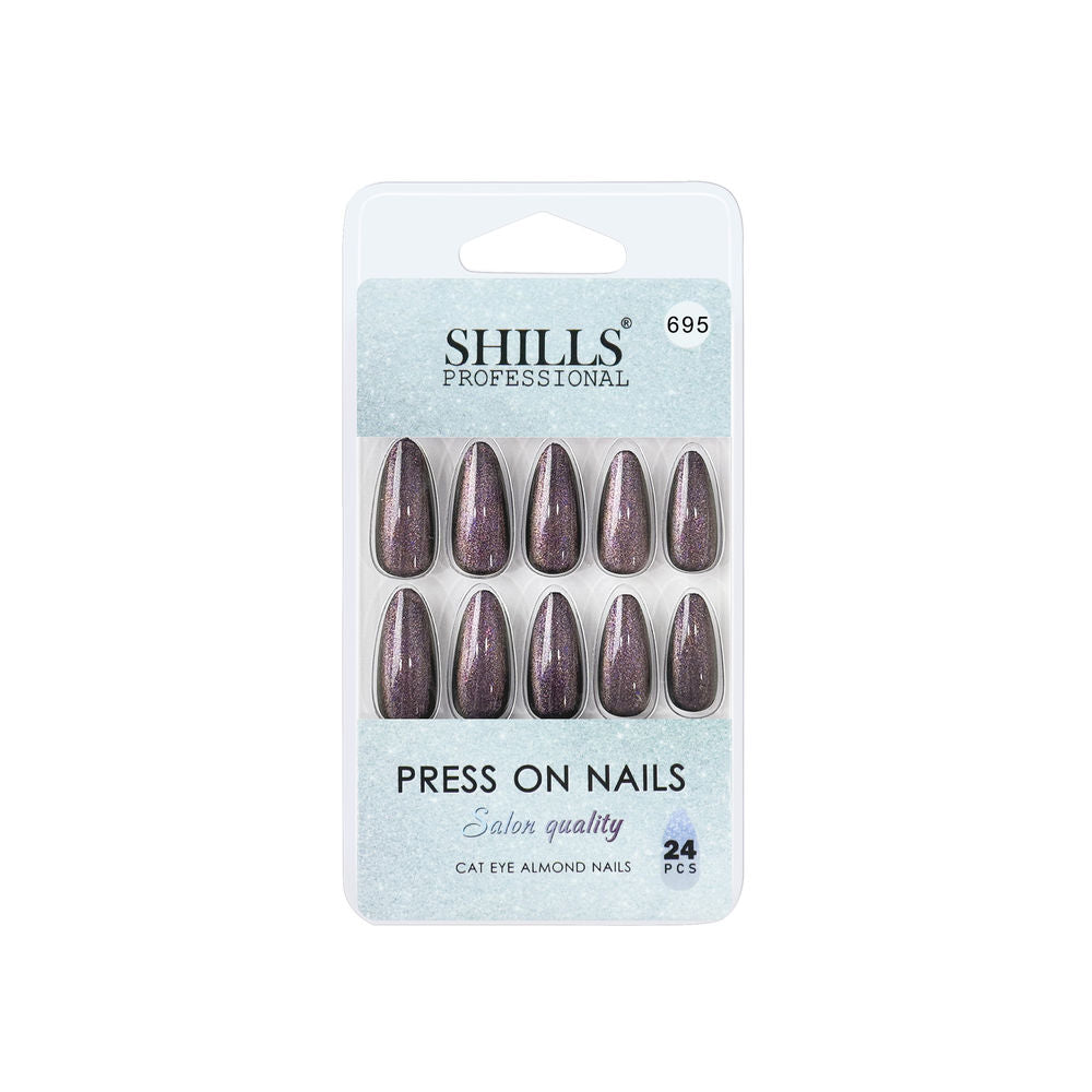 shills professional reusable press on nails log almond spn695