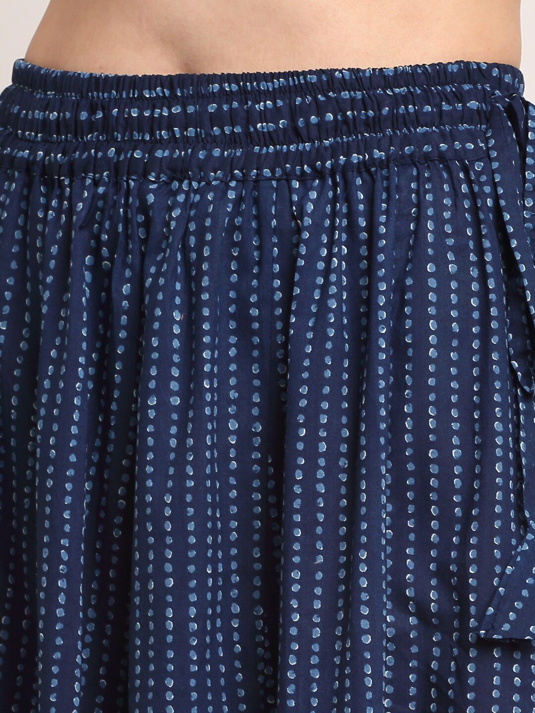TAG 7 Women Cotton Polka Dot Printed Flared Palazzos