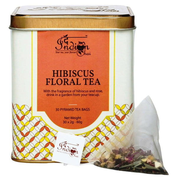 The Indian Chai - Hibiscus Blossom Tea 30 Pyramid Tea Bags - Distacart