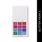 Thumbnail for CUFFS N LASHES X The Shystyles Palette 12 Color Mini Palette - Glitter Heart 2 - Distacart