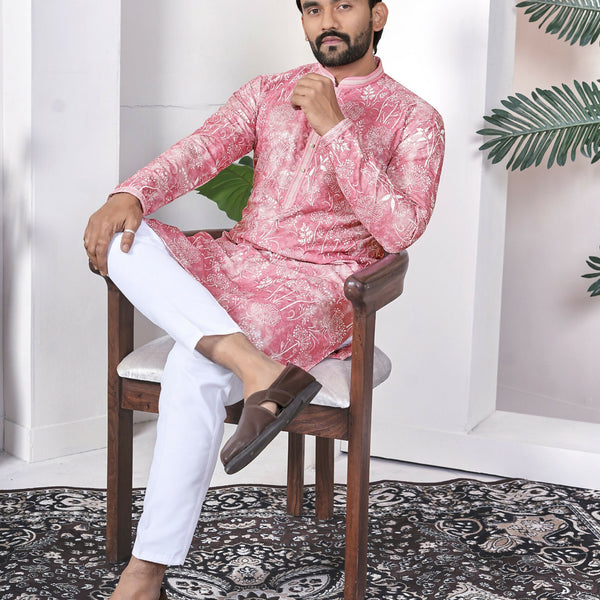 Anaita Pink Digital Printed Work Cotton Straight Kurta - Distacart