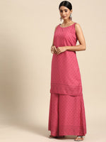 Thumbnail for All About You Women Pink Printed Kurta with Palazzos & Dupatta - Distacart
