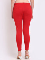 Thumbnail for TAG 7 Women Pack Of 2 Red & Burgundy Solid Woolen Ankle Length Leggings - Distacart