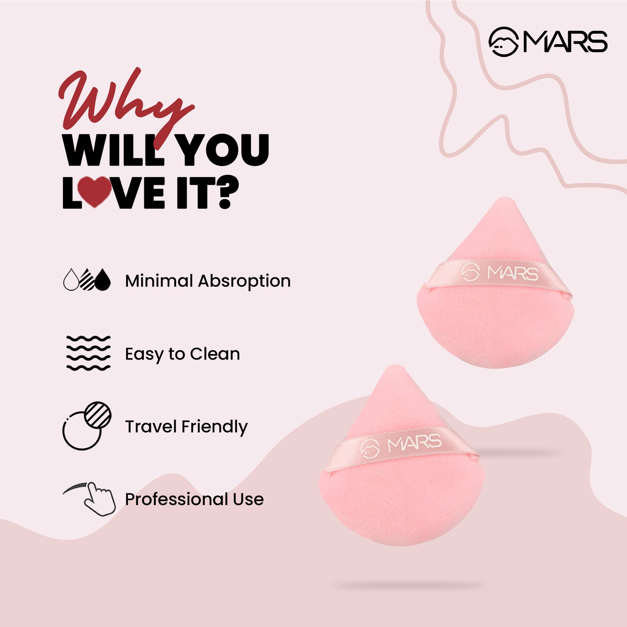 MARS Cosmetics Pizza Powder Puff for Face Makeup