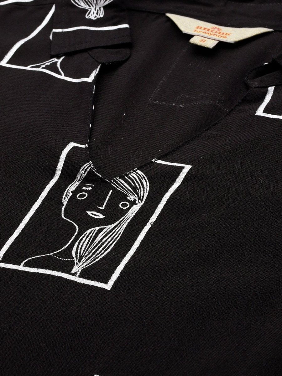 Anouk Women Tribal Print Shirt Collar Kurta - Distacart