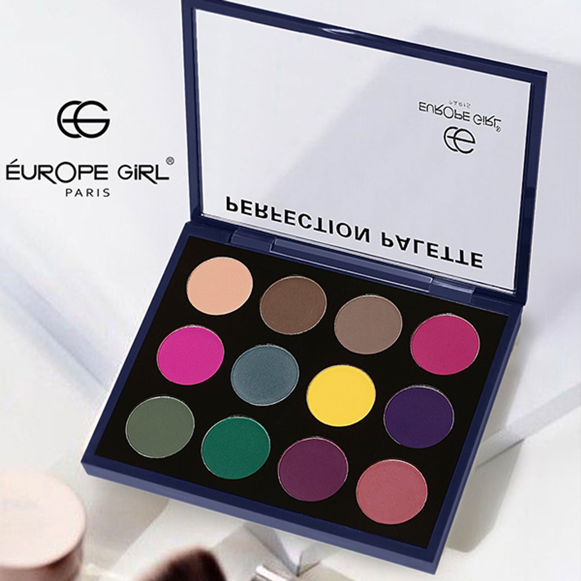 Europe Girl 12 Colour Eyeshadow Perfection Palette - Candy - Distacart