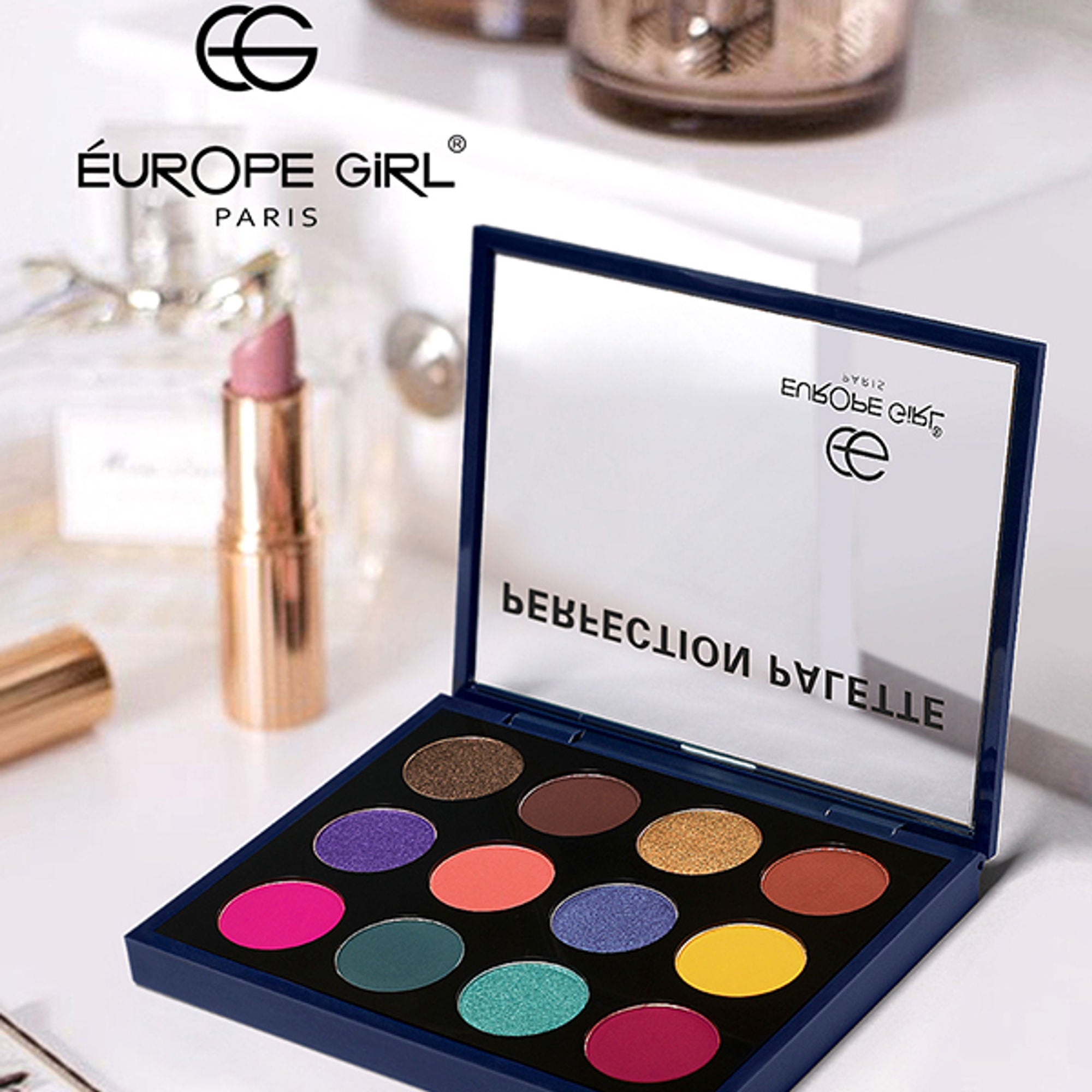 Europe Girl 12 Colour Eyeshadow Perfection Palette - Gems - Distacart