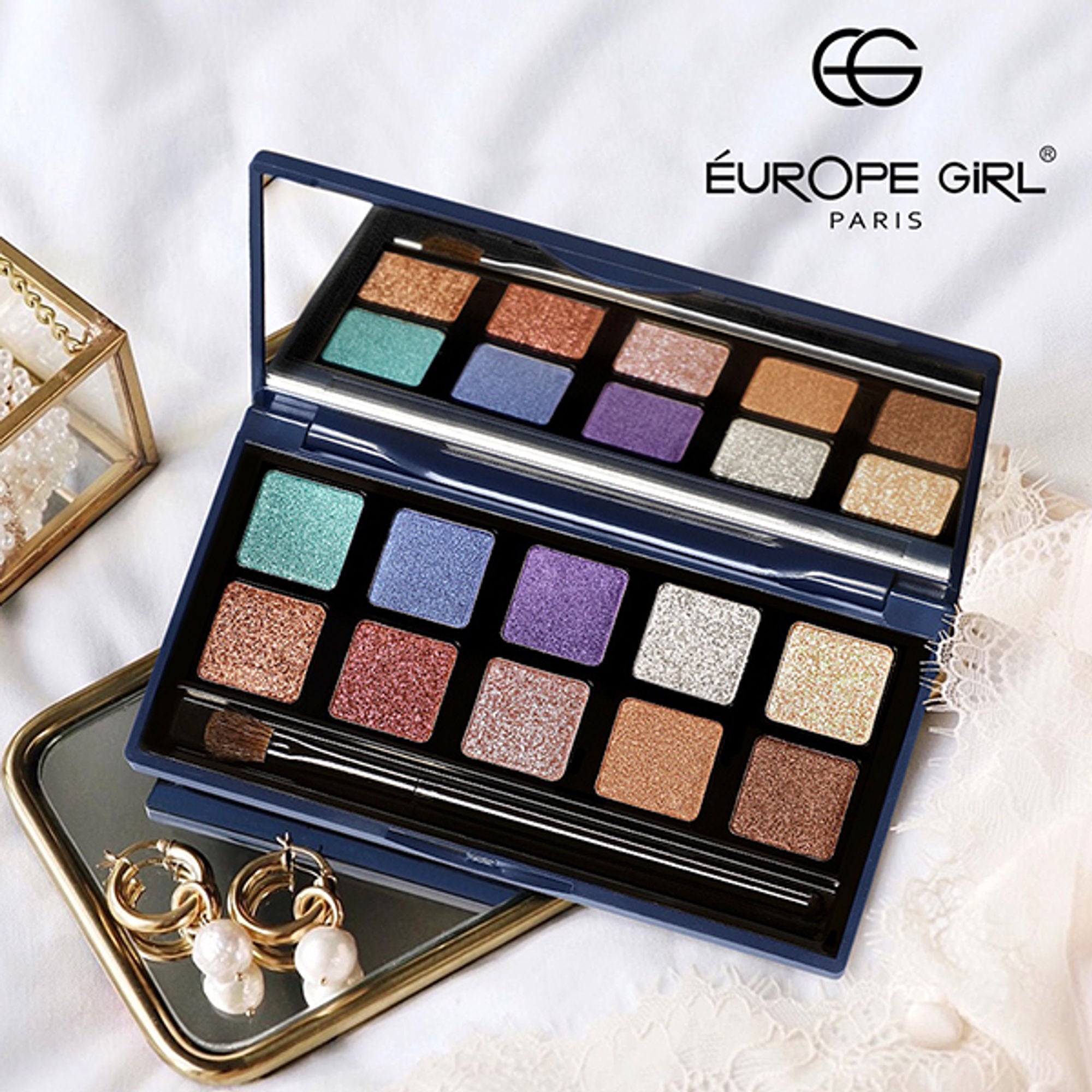 Europe Girl 10 Colour Eyeshadow Secret Palette - Eye Catching - Distacart