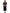 Swasti Women Black & Silver Yoke Design Mirror Work Straight Kurta