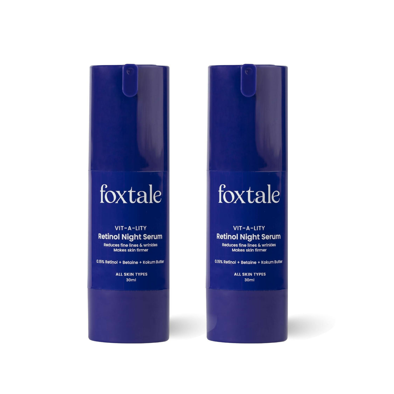 Foxtale 0.15% Beginner Friendly Retinol Night Serum, Anti-Aging, Reduces Fine Lines and Wrinkles, For Younger-looking Skin
