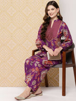 Thumbnail for Ahalyaa Women's Traditional Wear Co-ods - Purple - Distacart