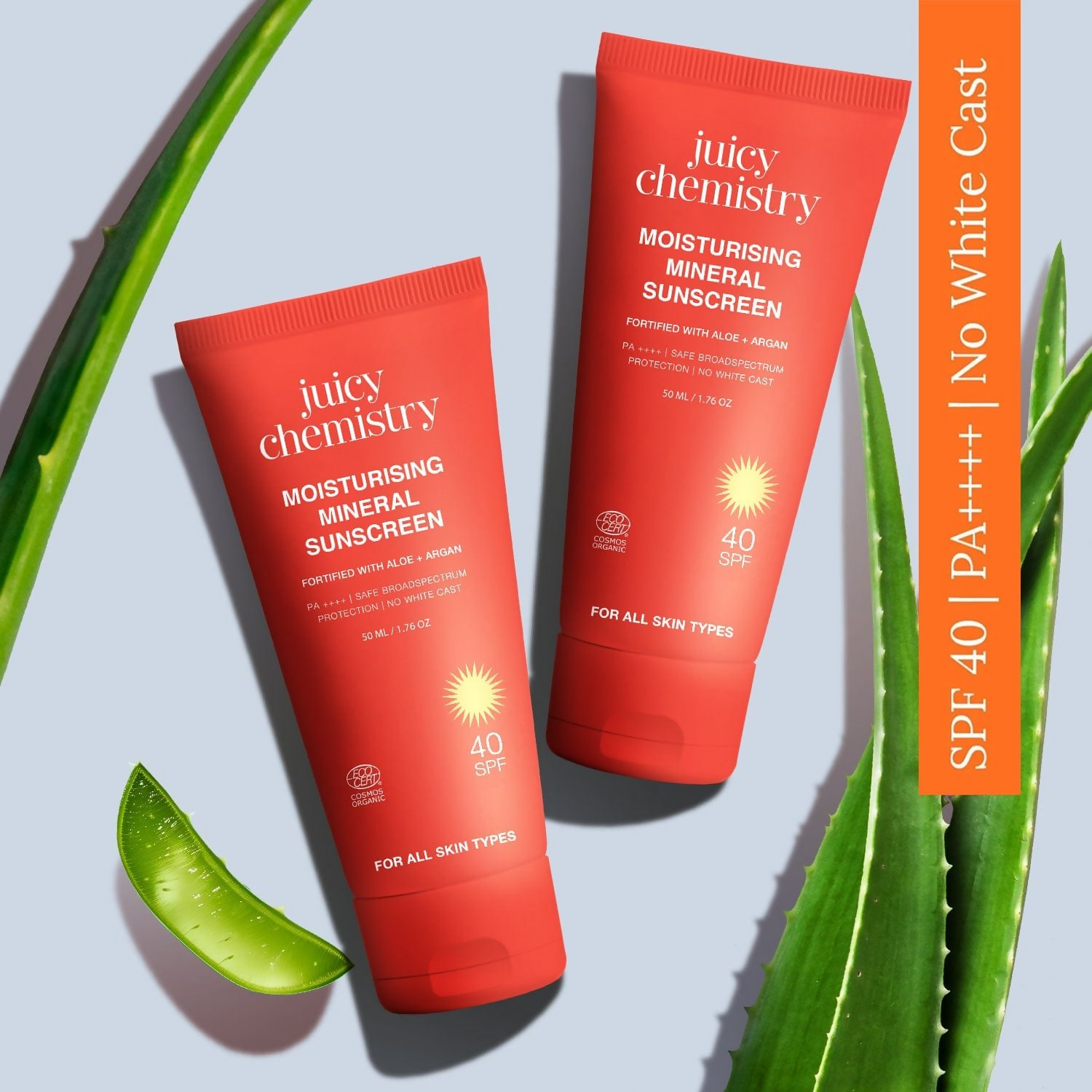 Juicy Chemistry Moisturising Mineral Sunscreen SPF 40 PA++++ - Distacart
