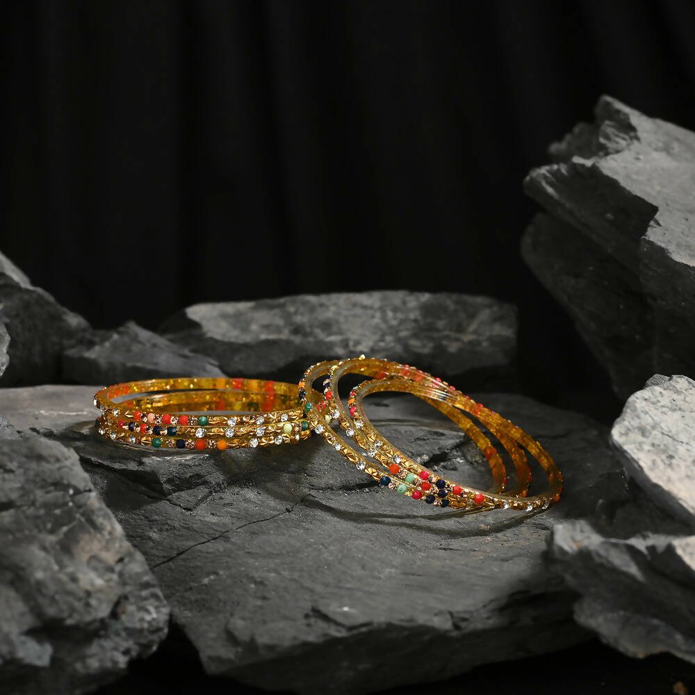 Afast Elegant Bridal & Wedding Party Fashion Bangle/Kada Set, Multi, Glass, Pack Of 12 Model No- A20 - Distacart