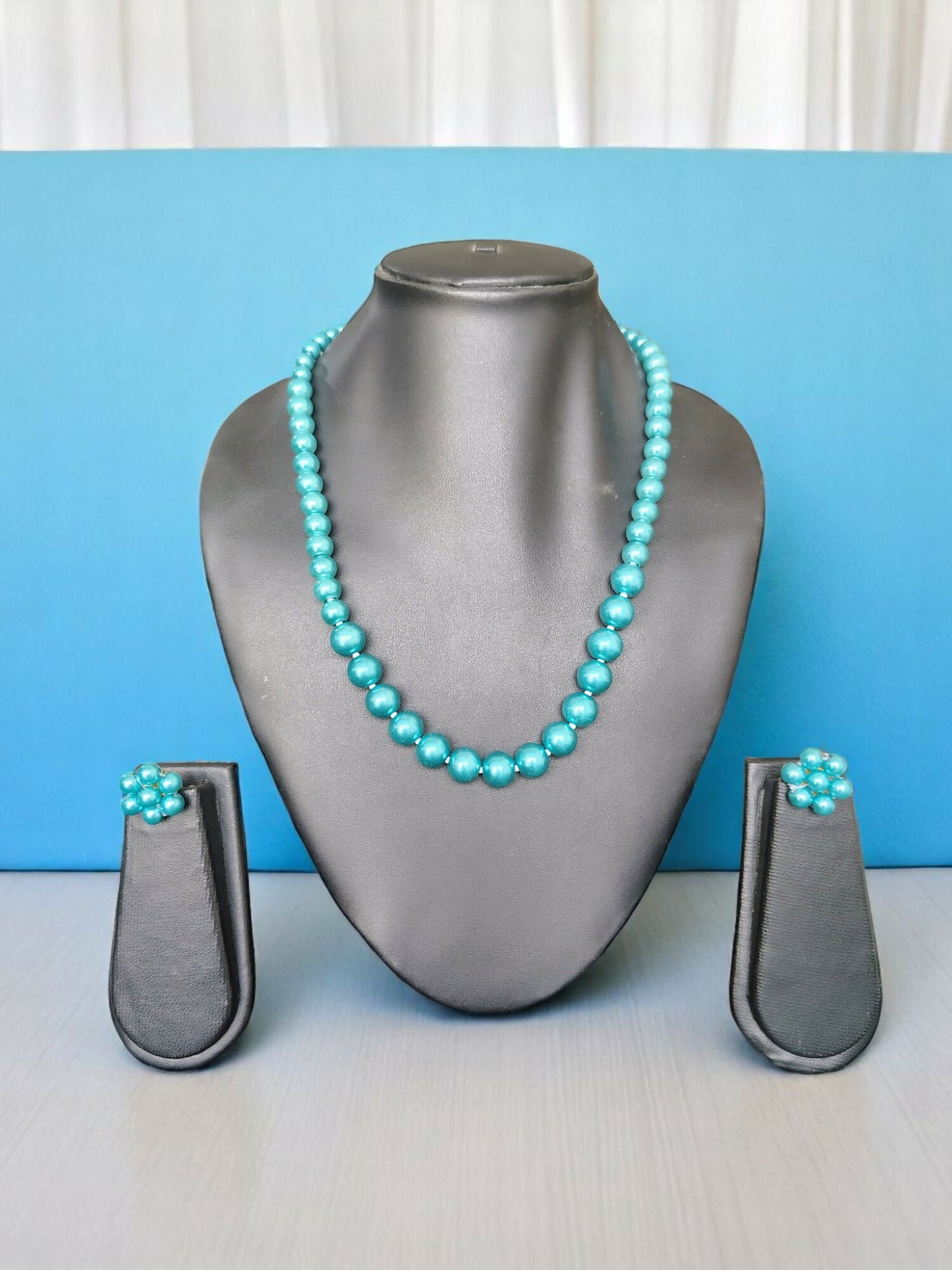 Inhanns Spectrum Everyday Pearl Sets - Single Strand - Skyblue - Distacart