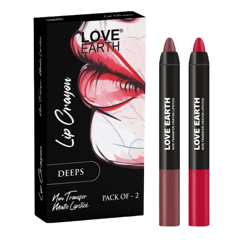 Love Earth Lip Crayon Non-Transfer Lipstick - Deeps - Distacart