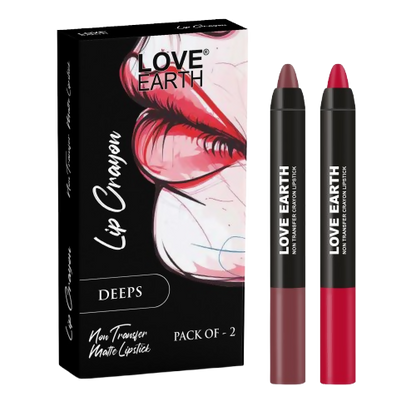 Love Earth Lip Crayon Non-Transfer Lipstick - Deeps - Distacart