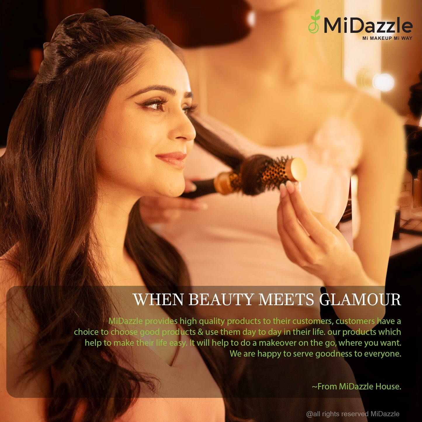 MiDazzle Hair Brush (Big) MIHB0022 - Distacart