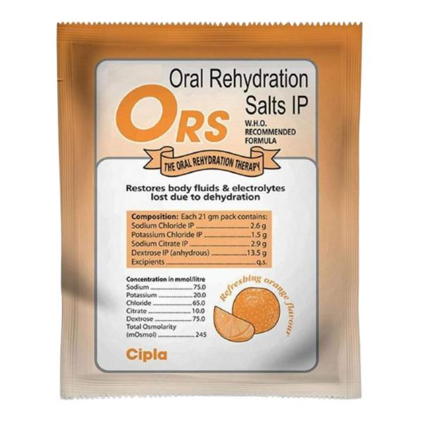 Cipla Ors Prolyte Sachet Orange Flavor - Distacart