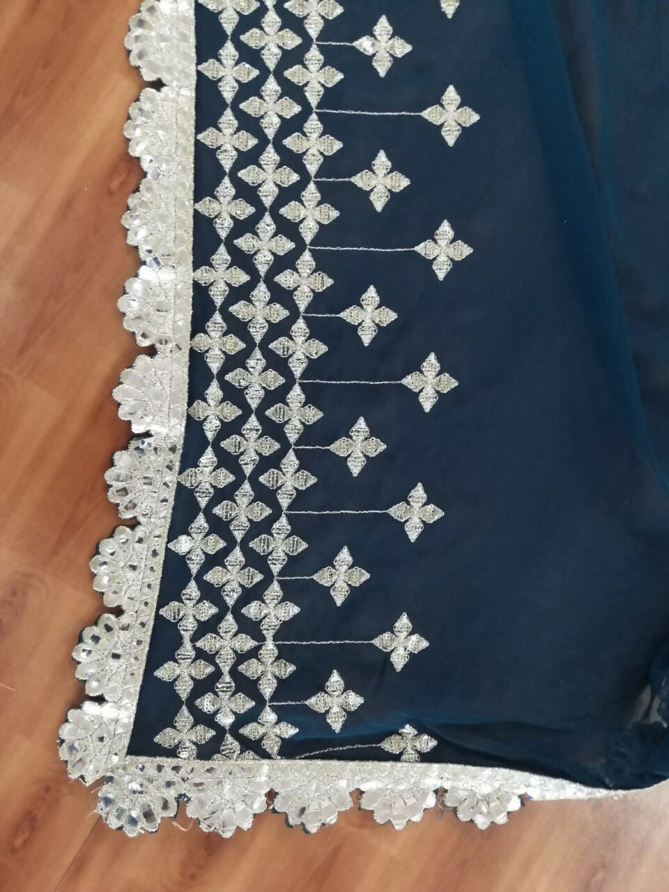 Jyoti Fashion Catching Bottle Green Faux Georgette Sequins with Paper Mirror & Jari Embroidery Lehenga Choli with Dupatta - Distacart
