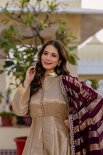 Thumbnail for Teeya Creation Multi Color Pure Banarasi Viscose Wedding Wear Long Gown - Distacart