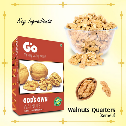 Go Organic Walnuts Kernels Extra Light/Quarters - Dista