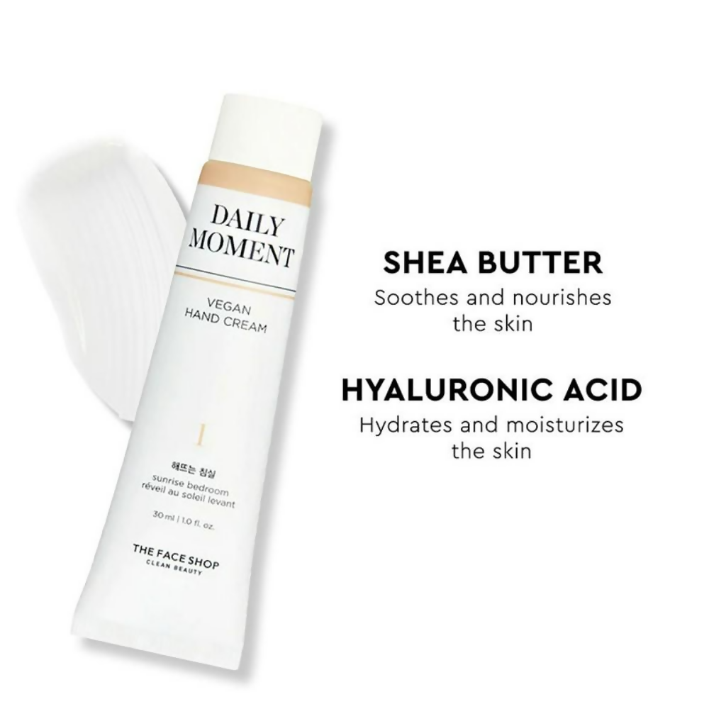 The Face Shop Non-Greasy Vegan Hand Cream - Sunrise Bedroom With Hyaluronic Acid - Distacart