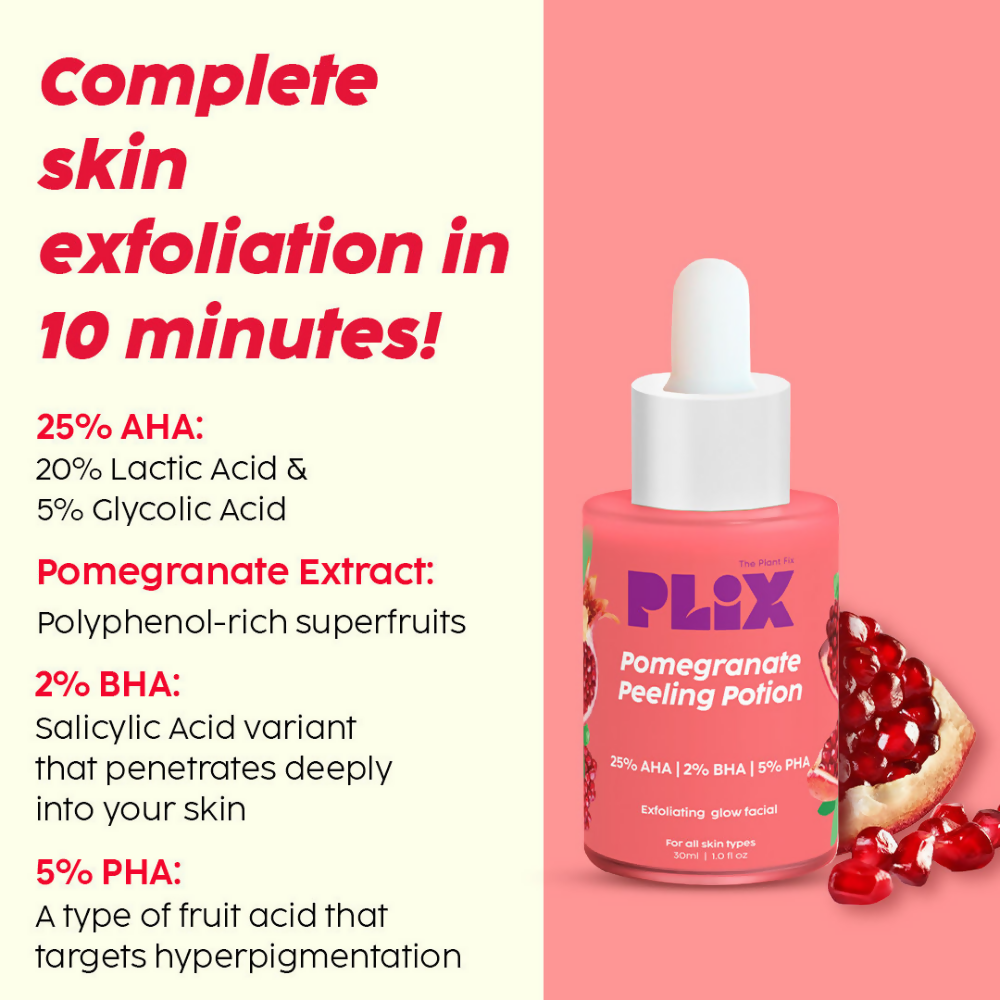 PLIX The Plant Fix Pomegranate Plump Lips, Puddin Mask & Scrub With Peeling Potion - Distacart