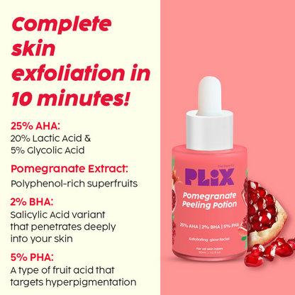 PLIX The Plant Fix Pomegranate Plump Lips, Puddin Mask & Scrub With Peeling Potion - Distacart