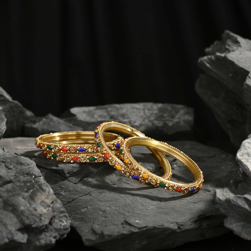 Afast Elegant Bridal & Wedding Party Fashion Bangle/Kada Set, Multi, Glass, Pack Of 8 Model No- A31 - Distacart