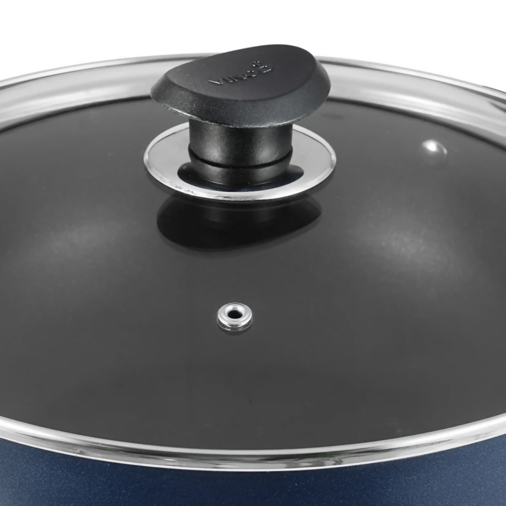 Vinod Zest Non-Stick Deep Kadai with Lid - Induction - Dista