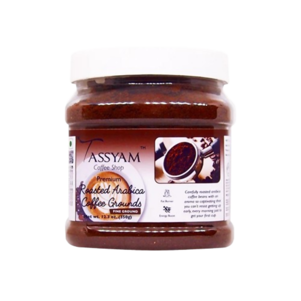 Tassyam Organics Roasted Arabica Coffee Grounds Jar
