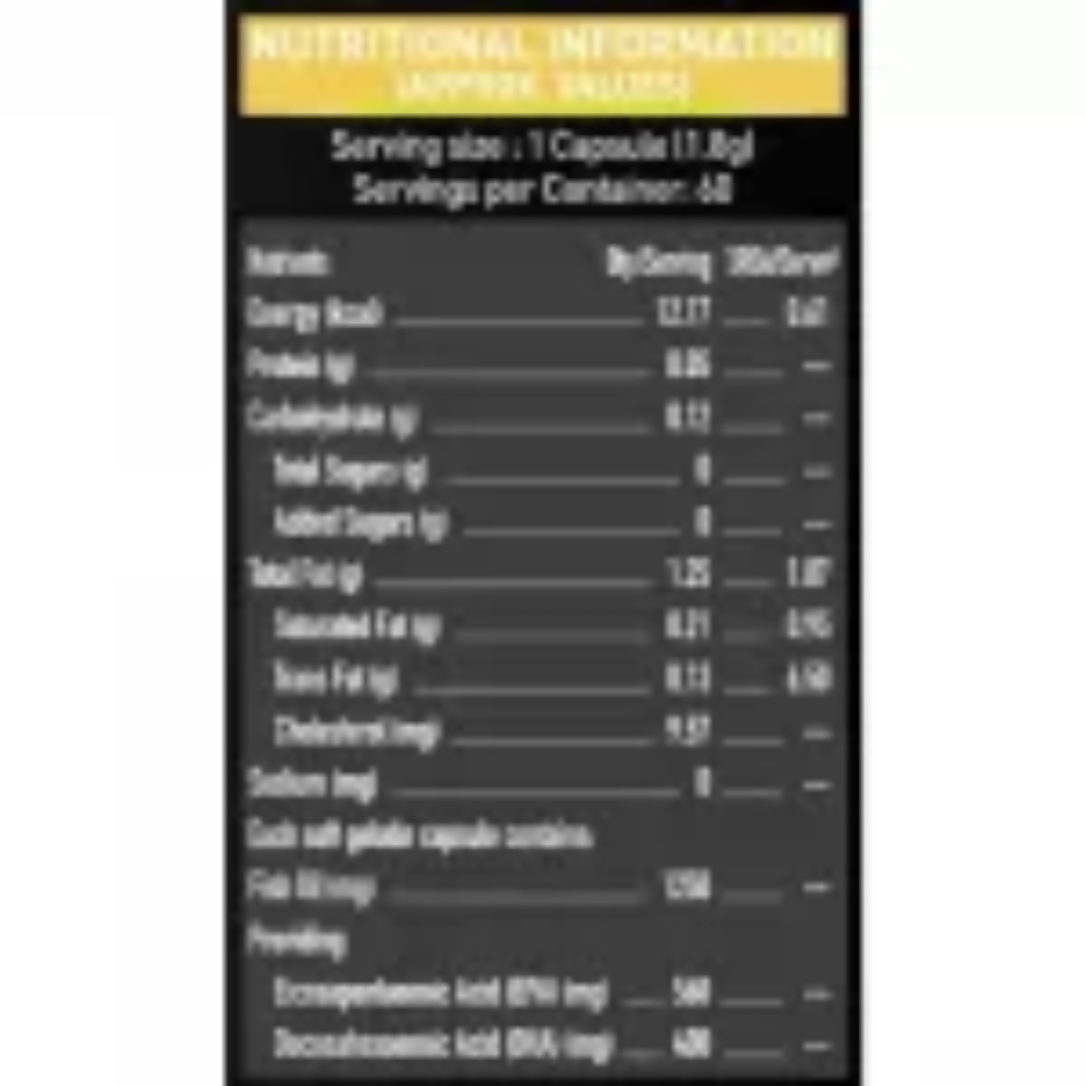 MuscleBlaze Omega 3 Fish Oil Gold Capsules - Distacart
