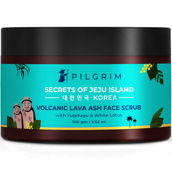 Pilgrim Face Scrub with Yugdugu & White Lotus, For Glowing Skin & Blackhead Removal, Dry, Oily Combination Skin - Distacart