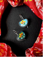 Thumbnail for Joban Fashion Women Sky Blue Hand Painted Monalisa Stone Earring - Distacart