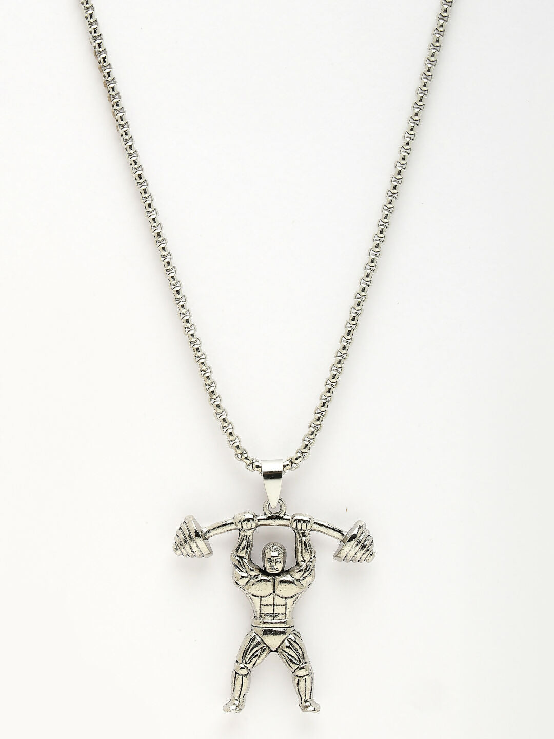 NVR Men's Silver-Plated Stainless Steel Hanuman Pendant with Chain - Distacart