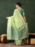 Thumbnail for Mitera Ethnic Motifs Woven Design Zari Saree - Distacart
