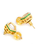 Thumbnail for Ruby Raang Yellow Citrine Kundan Studs