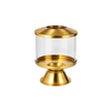 Not Available Pure Brass Ghee Diya for Puja with Glass Cover - Dista