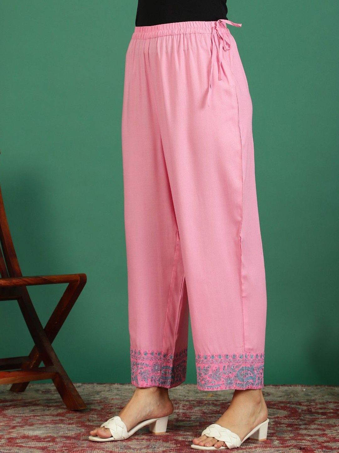 Sangria Embroidered Kurta & Trouser With Dupatta