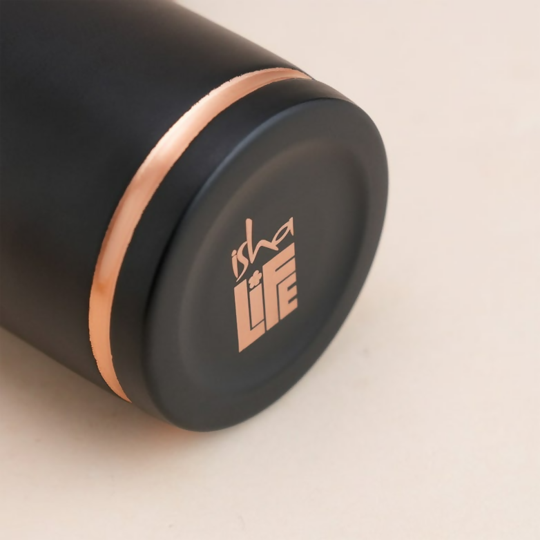 Isha Life Compact Copper Water Bottle (Coated) -700 ml