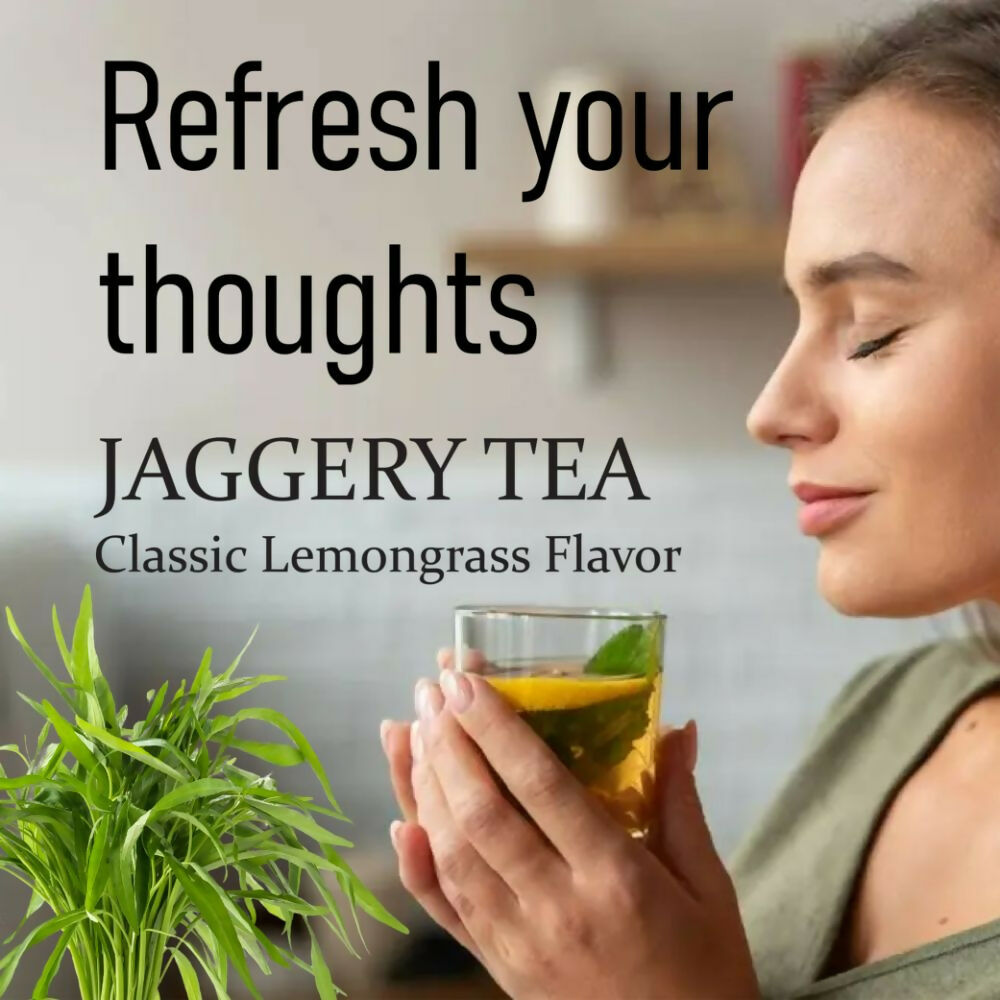 Naivedyam Classic Lemongrass Flavour Jaggery Tea - Distacart