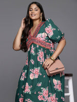 Thumbnail for Ahalyaa Women's Traditional wear Ethnic Dress - Green - Distacart