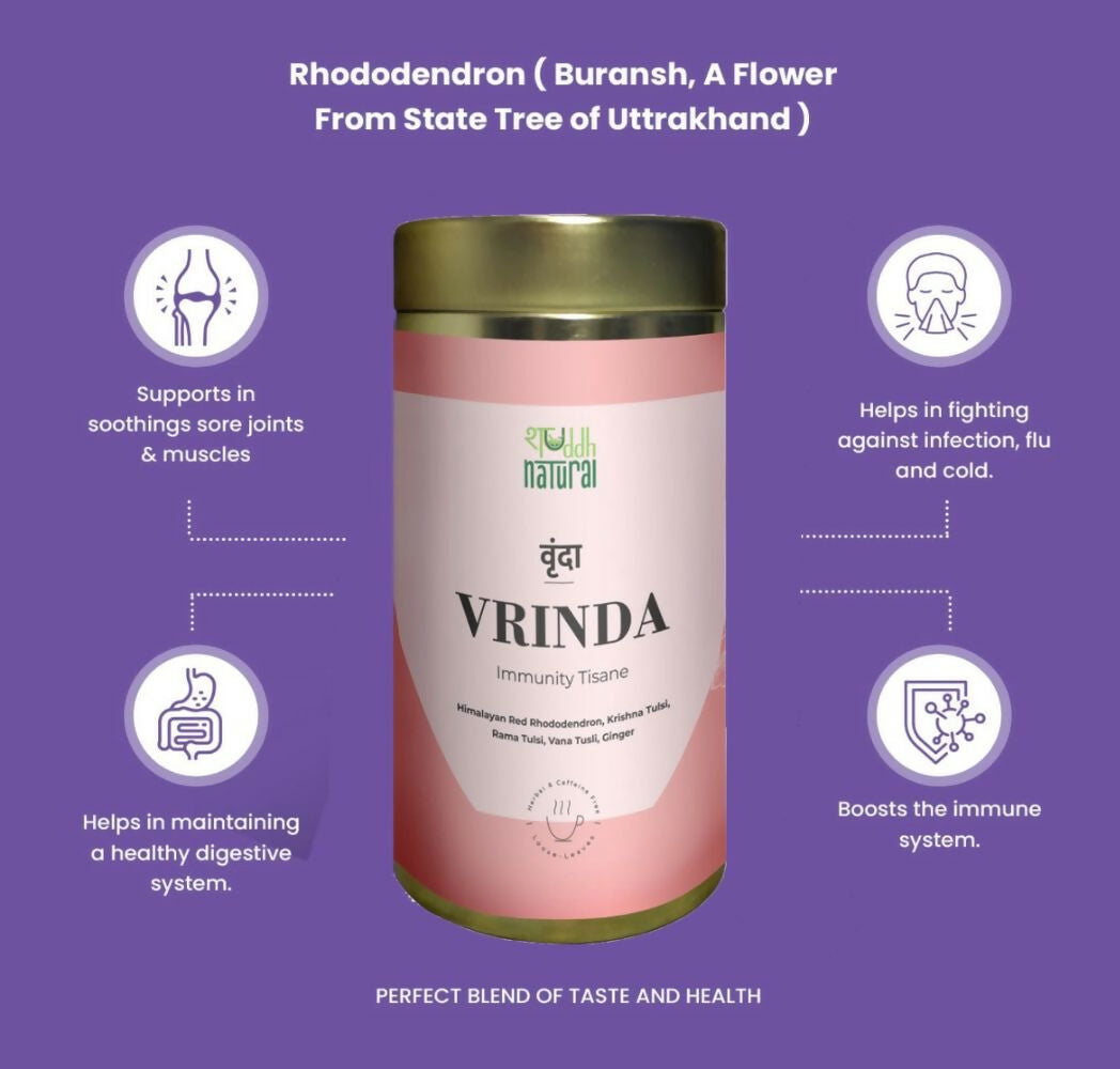 Shuddh Natural Cold Cough Relief Tea Vrinda Floral Tisane - Distacart