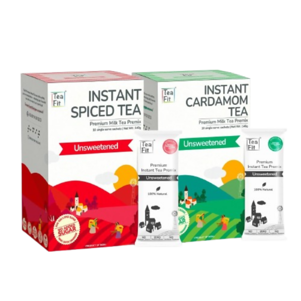 TeaFit Premium Zero Sugar Instant Tea Premix - Masala & Cardamom - Distacart