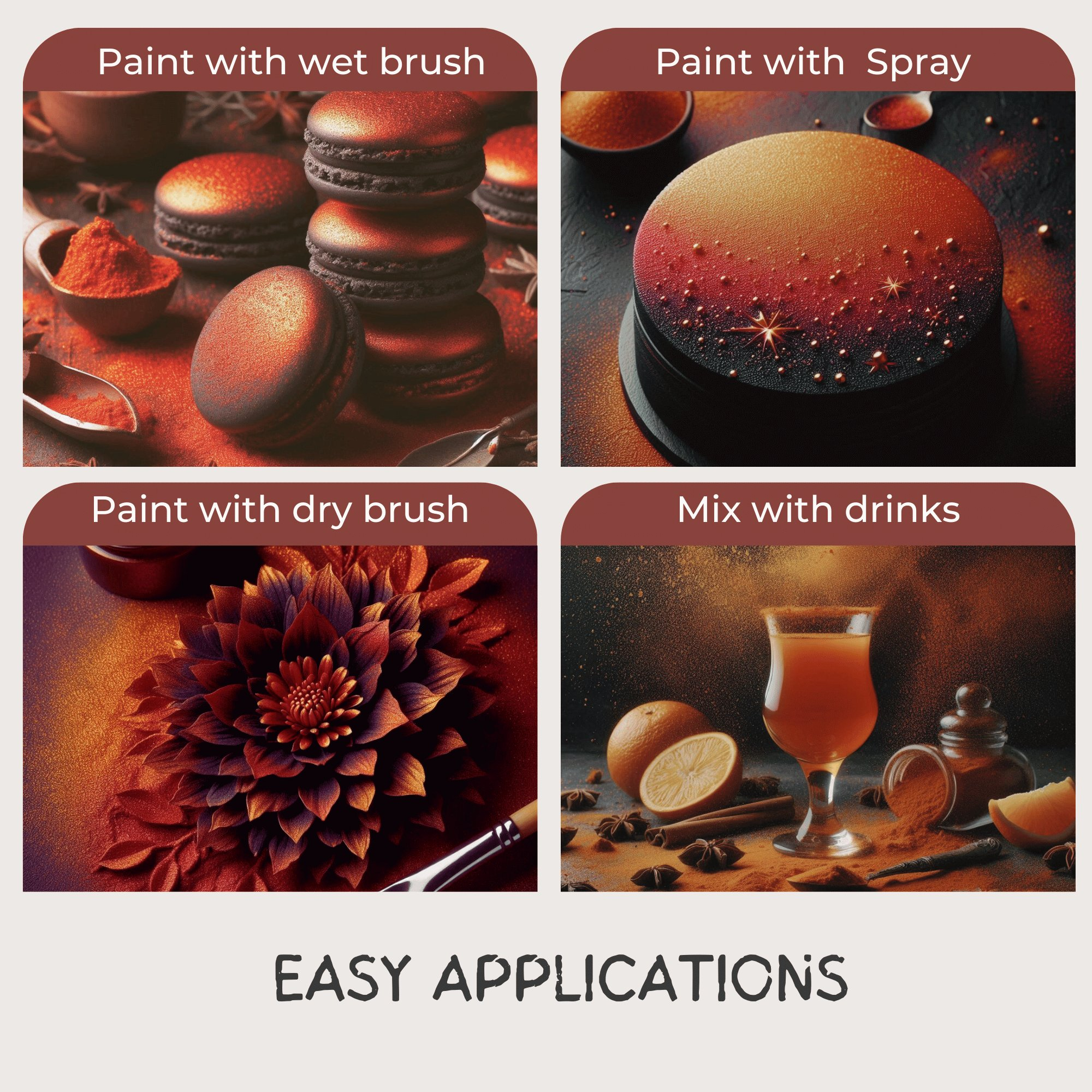 confect chestnut bronze luster dust br b 5 gms b